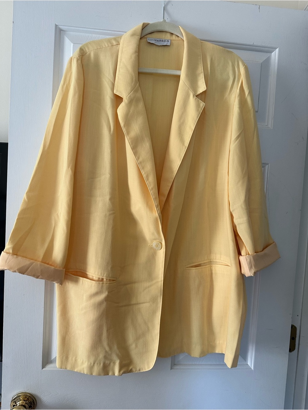 Sag Harbor Butter Yellow Women's Blazer Jacket